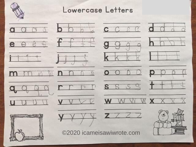 lowercase practice