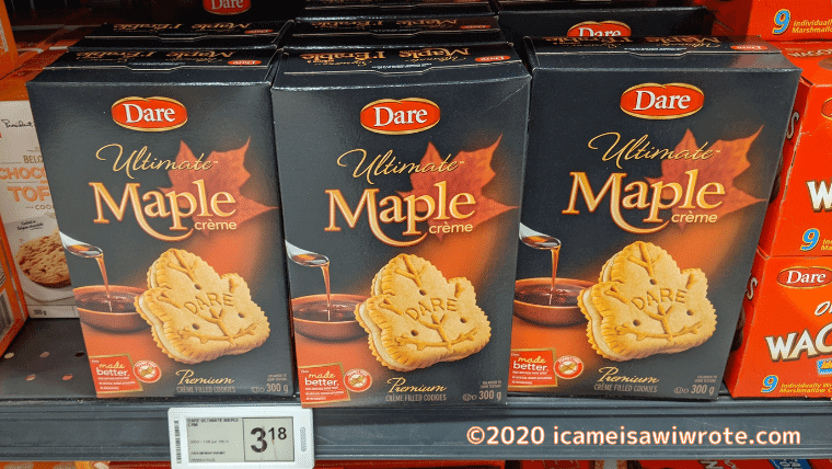カナダ土産　maple cookies メープルクッキー